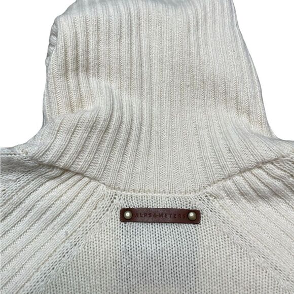 ALPS & METERS Ski Race Knit Monarch Sweater Cream Gray Size Medium - Picture 3 of 8